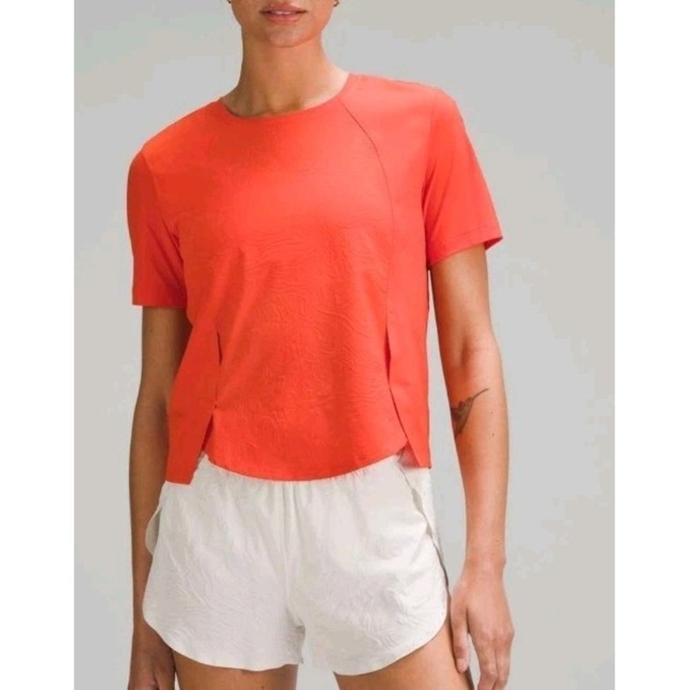 Lululemon  Lightweight Stretch Running T-Shirt Airflow Solar Orange Size 8/10